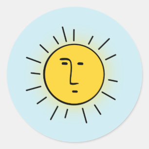 Sun Runder Aufkleber