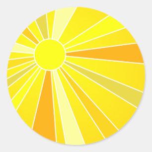 Sun Runder Aufkleber