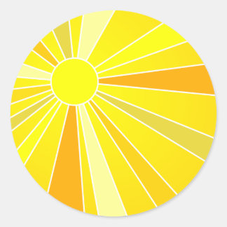 Sun Runder Aufkleber