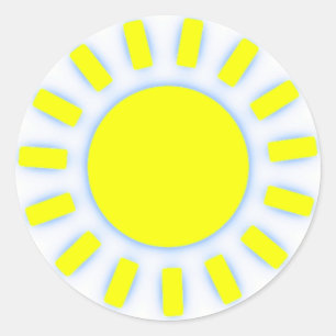 Sun Runder Aufkleber