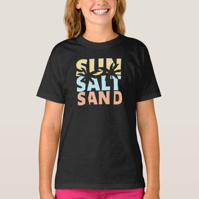 Sun Salt Sand Beach Summer T - Shirt (Vorderseite)