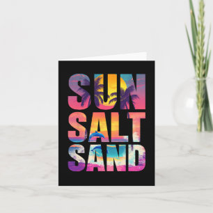 Sun Salt Sand Summer Beach Vibes Familienurlaub R Karte
