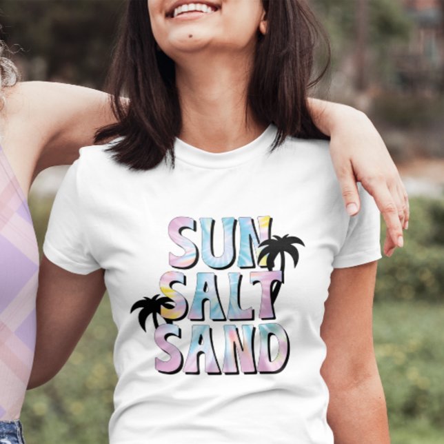 Sun Salt Sand Summer Gefärbte Krawatte Beach T-Shirt (Von Creator hochgeladen)