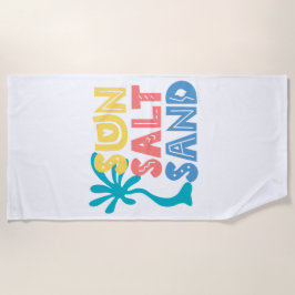 Sun Salt Sand Summer Vibes Strandtuch