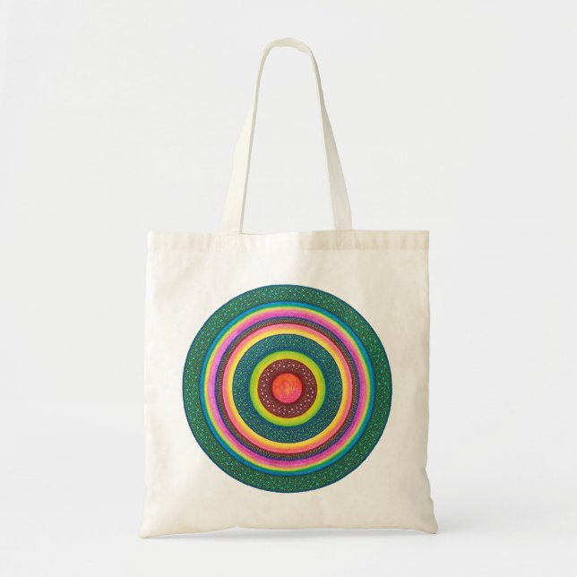 Sun-Samenmandala-Taschen-Tasche Tragetasche (Vorne)
