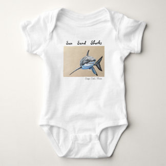 Sun-Sand… Kleine Haifische! Baby Strampler