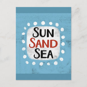 Sun Sand Sea Postkarte