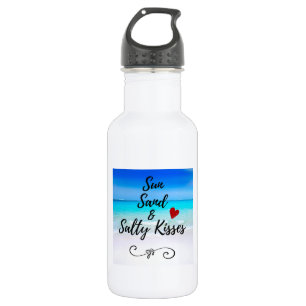 Sun Sand und Salty Kisses Tropical Beach Edelstahlflasche
