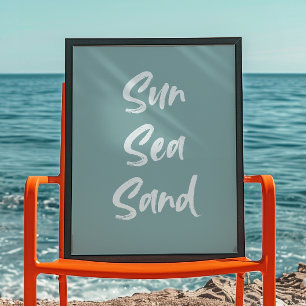 Sun Sea Sand   Trendy Wall Art   Minimalistisches  Poster