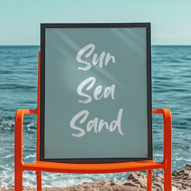 Sun Sea Sand | Trendy Wall Art | Minimalistisches  Poster (Von Creator hochgeladen)