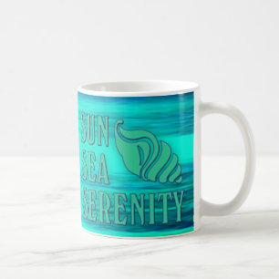 Sun Sea Serenity Tropical Seashell Beach Szene Tasse
