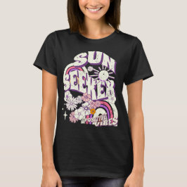 Sun Seeker Positive Vibes Sommerurlaub Floral T-Shirt