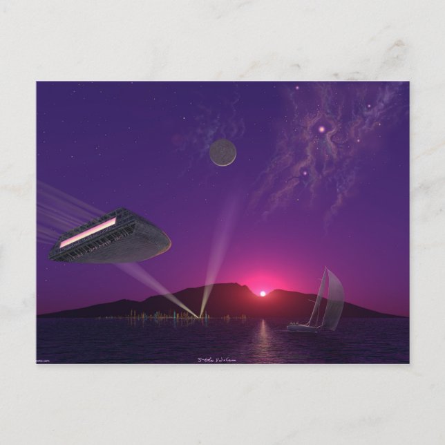 Sun Set Sail Postkarte (Vorderseite)