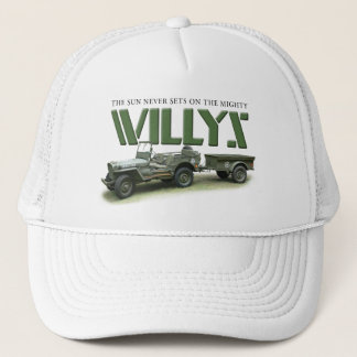 Sun Sets nie auf Willys Hut Truckerkappe