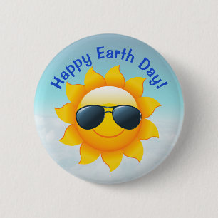 Sun & Shades Earth Day Button
