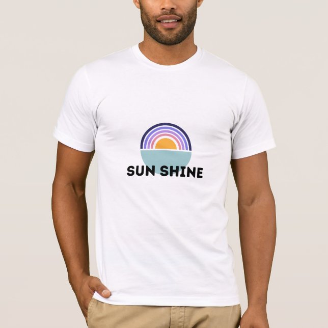 Sun Shine Illustration Typografie T-Shirt (Vorderseite)