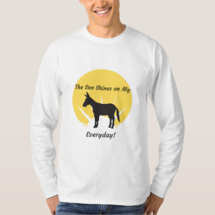 Sun Shines auf meinem Donkey-Langarm-T - Shirt