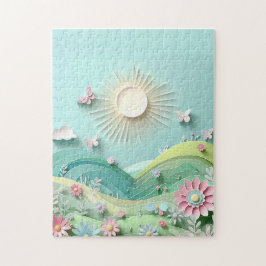 Sun Shining Over The Valley Puzzle