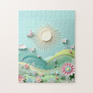 Sun Shining Over The Valley Puzzle