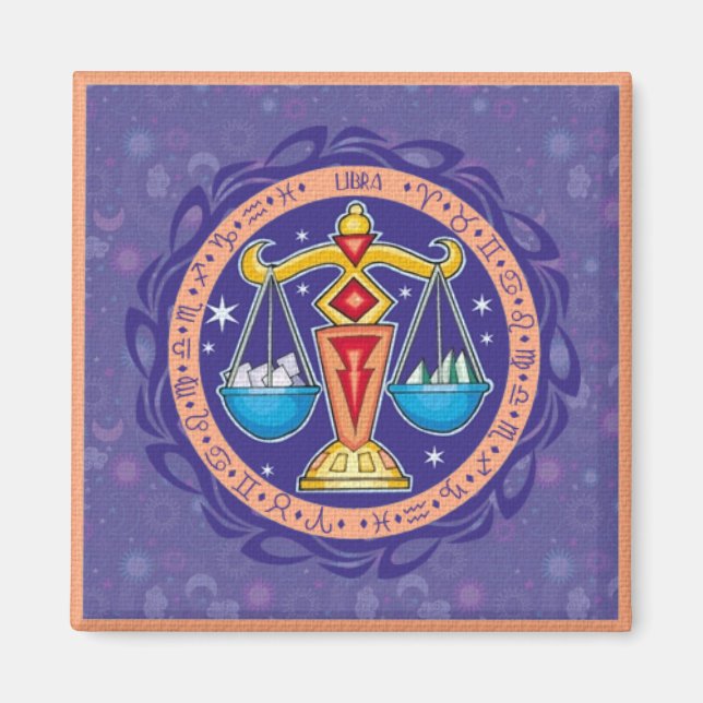 Sun Sign Libra Magnet (Vorne)