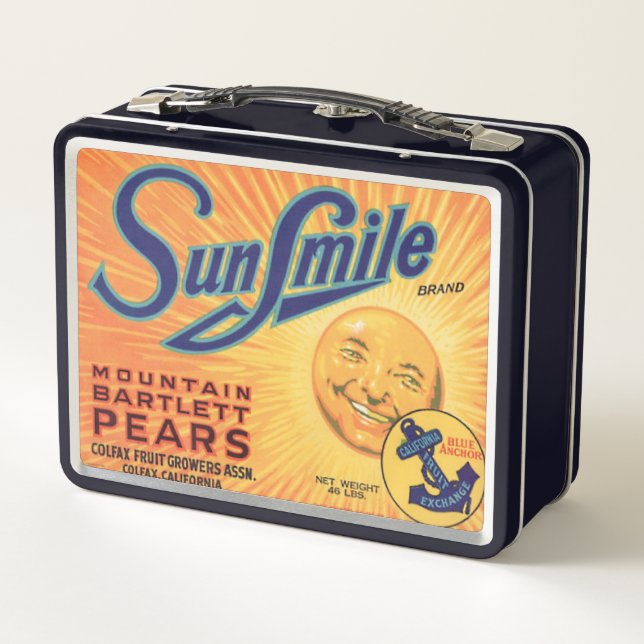 Sun Smile Brand Metall Brotdose (Rückseite)
