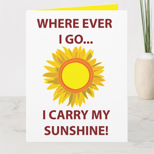 Sun Sonnenblume Sonnenschein Karte (Vorderseite)