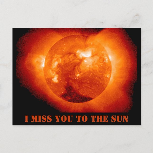 Sun Space skies denken über Sie nach Postkarte (Vorderseite)