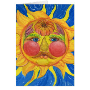 Sun stellen mit Frucht, Gemüse, Blumen gegenüber