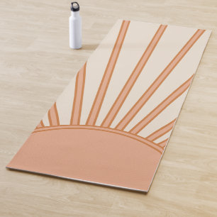 Sun Sunrise Earth Tones Terracotta Retro Sunshine Yogamatte