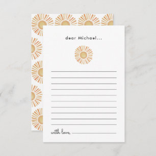 Sun Sunshine 1. Geburtstagszeit Kapselkarte Dankeskarte