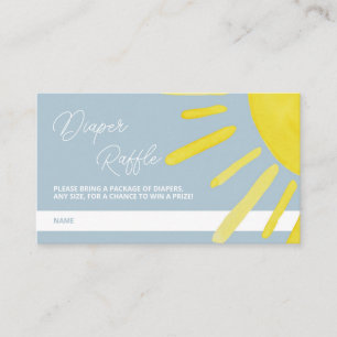 Sun Sunshine Baby Duwer Windel Raffle Begleitkarte