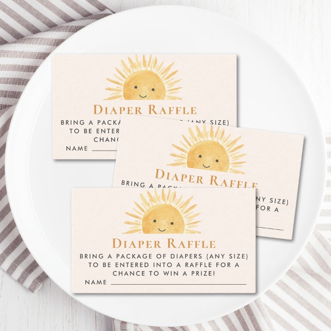 Sun Sunshine Diaper Raffle Begleitkarte (Von Creator hochgeladen)
