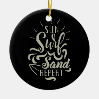 Sun Surf Sand wiederholen Keramik Ornament