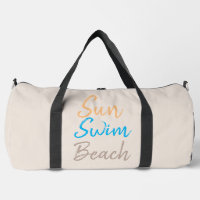 Sun Swim Beach Minimaler Druck Schnitt Nähtasche