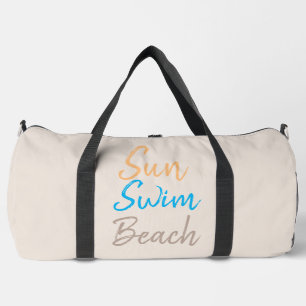 Sun Swim Beach Minimaler Druck Schnitt Nähtasche Duffle Bag