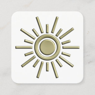 Sun Symbol 01 - Gold Quadratische Visitenkarte