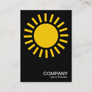 Sun Symbol - Amber auf Schwarz Visitenkarte
