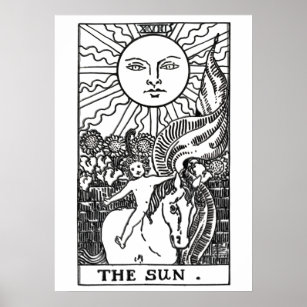 Sun Tarot Card Poster