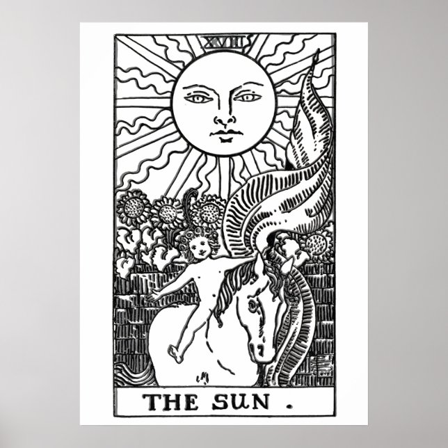Sun Tarot Card Poster (Vorne)