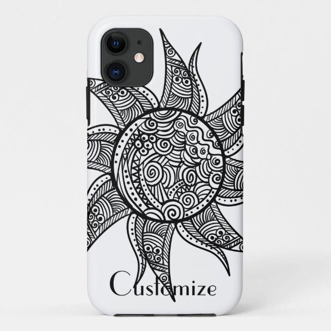 Sun Tattoo Thunder_Cove im Henna-Stil Case-Mate iPhone Hülle (Rückseite)