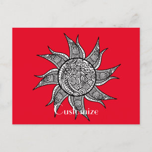 Sun Tattoo Thunder_Cove im Henna-Stil Postkarte