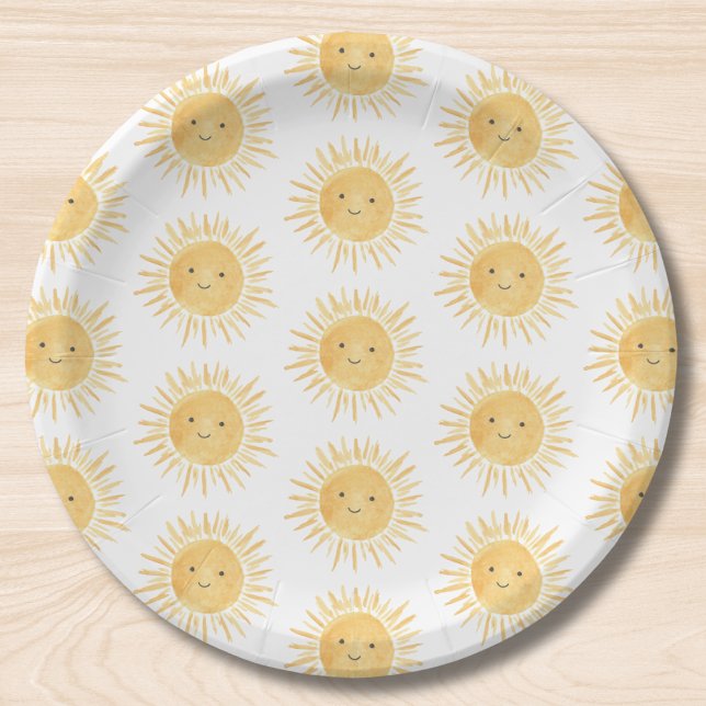 Sun-themed Baby Shower Pappteller (Von Creator hochgeladen)