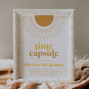 Sun Time Capsule Sign Sun Birthday