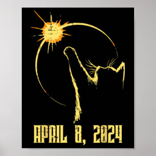 Sun Total Solar Eclipse 2024 April 8 Männer Frauen Poster