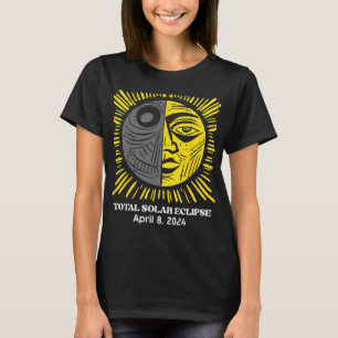 Sun Total Solar Eclipse 2024 April 8 Männer Frauen T-Shirt