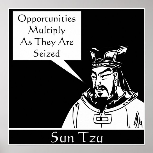 Sun Tzu — Chinesischer Militärstratege Poster (Vorne)