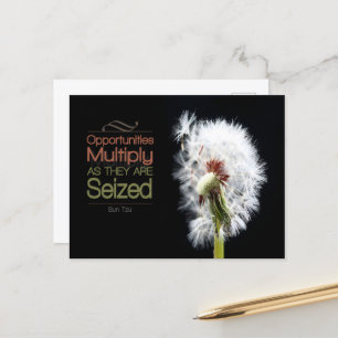 Sun Tzu Inspiration Zitat "Chancen" Postkarte