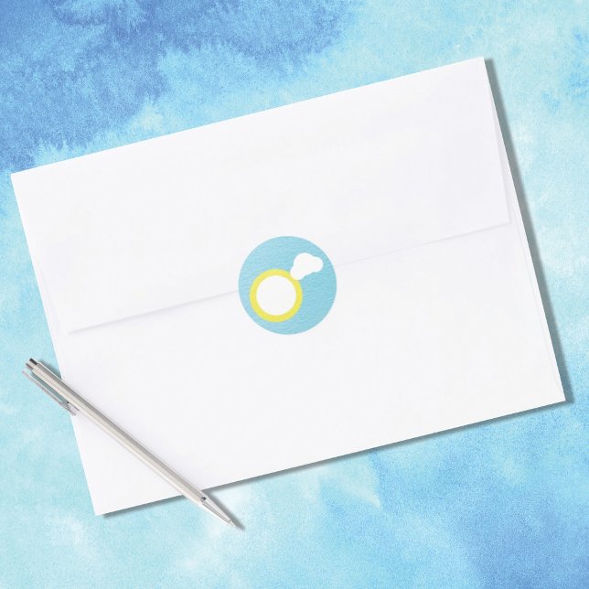 Sun und Cloud Classic Round Aufkleber (Von Creator hochgeladen)