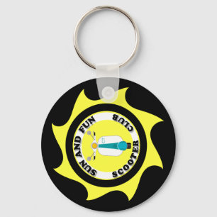 SUN- UND FUN-LOGO-SCHLÜSSELANHÄNGER (SCHWARZ) SCHLÜSSELANHÄNGER