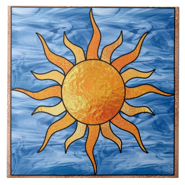 Sun und Himmel-Fliese Trivet Fliese (Vorderseite)